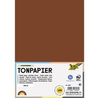 Folia Tonpapier braun 130 g/qm 100 St.