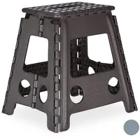 Relaxdays Klapphocker faltbar, Camping Hocker, großer Badhocker, bis 150