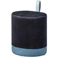 Interlink Hocker Osane ca. 38x43 cm Blau/Schwarz