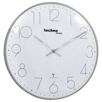 Technoline Techno Line WT 8235 chrom-optik Funk Wanduhr mit