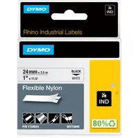 Dymo Original Farbband Nylon flexible schwarz auf weiß 24mm