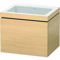 Duravit L-Cube Möbelwaschtisch c-bonded mit Unterbau wandhängend, 60x48 cm,