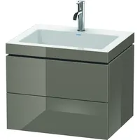 Duravit L-Cube Möbelwaschtisch c-bonded mit Unterbau wandhängend, 60x48 cm,