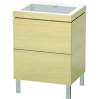 Duravit L-Cube Möbelwaschtisch c-bonded mit Unterbau bodenstehend, 60x48 cm,