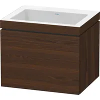 Duravit L-Cube Möbelwaschtisch c-bonded mit Unterbau wandhängend, 60x48 cm,