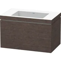 Duravit L-Cube Möbelwaschtisch c-bonded mit Unterbau wandhängend, 80x48 cm,