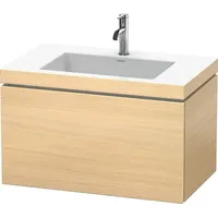 Duravit L-Cube Möbelwaschtisch c-bonded mit Unterbau wandhängend, 80x48 cm,