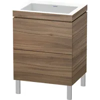 Duravit L-Cube Möbelwaschtisch c-bonded mit Unterbau bodenstehend, 60x48 cm,