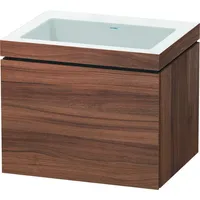 Duravit L-Cube Möbelwaschtisch c-bonded mit Unterbau wandhängend, 60x48 cm,