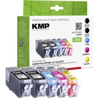 KMP Tinte ersetzt Canon PGI-525, CLI-526 Kompatibel Kombi-Pack Schwarz,