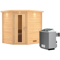 Karibu Sauna Mia inkl. 9 kW Ofen integr. Steuerung