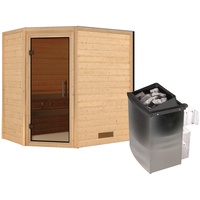 Karibu Sauna Svea inkl. 9 kW Ofen integr. Steuerung