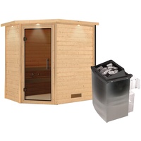 Karibu Sauna Svea inkl. 9 kW Ofen integr. Steuerung