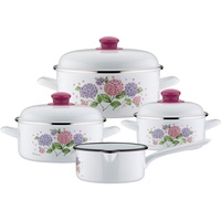 GSW Hortensie Topf-Set 4-tlg. Kochtopf (3x) + Stielkasserolle