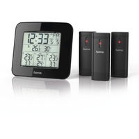 Hama EWS-Trio Funkwetterstation Digital mit drei Sensoren schwarz (186311)