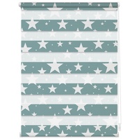 Lichtblick Doppelrollo Sterne 60 x 150 cm blau
