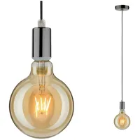 Paulmann Pendelleuchte Larus IP44 E27 max. 60W Schwarzchrom dimmbar
