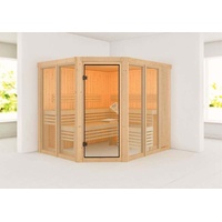 Karibu Sauna Ainur 3 Superior mit Eckeinstieg 68 mm