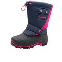 KangaROOS Kanga-bean Ii Schneestiefel, Blau Dark Navy Daisy Pink