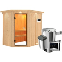Karibu Sauna Saja-3,6kW 230V Ofen-Steuerg.-Inkl.Dachkranz
