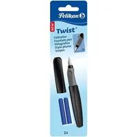 Pelikan Twist Füllhalter RH/LH M (mittel) Black inkl, Tintenpatronen