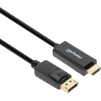 Manhattan DisplayPort auf HDMI-Kabel DisplayPort-Stecker auf HDMI-Stecker, 1,8 m,