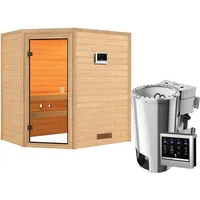 Karibu Sauna Jella mit Bioofen externe Stg.Natur