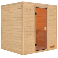 Karibu Woodfeeling Sauna Adelina - 38 mm Bronzierte Ganzglastür