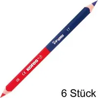 KORES Twin Jumbo blau rot, 6 Stück