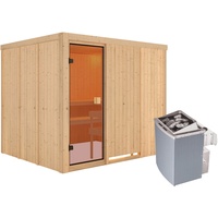Karibu Sauna Nybro inkl. 9 kW Ofen integr. Strg.,