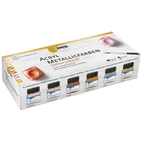 Kreul Acryl Metallicfarben Set 6 St. 20 ml Grau/Mehrfarbig
