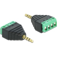 DeLock Adapter Terminalblock - Klinkenstecker 3.5mm Klinke Stecker 4