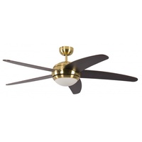 Pepeo Melton 132 cm Deckenventilator messing/wenge mit Licht inkl.