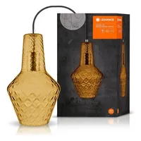 LEDVANCE Vintage 1906 Carved Pendant Bottle Glass Orange