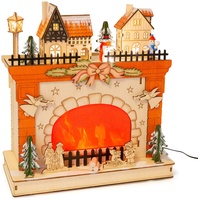 Small Foot Company 11388 Kaminlampe Winterwelt, aus Holz, Visuelle