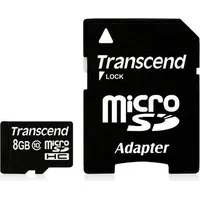 Transcend microSDHC Class 10 + SD-Adapter 8 GB