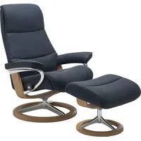 Stressless Stressless® Fußhocker »View«, mit Signature Base,Gestell Eiche blau