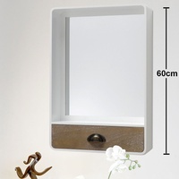 Boltze RETRO Wand Spiegel Kommode MDF Regal Schublade Holz