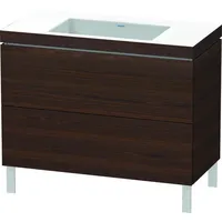 Duravit L-Cube Möbelwaschtisch c-bonded mit Unterbau bodenstehend, 100x48 cm,