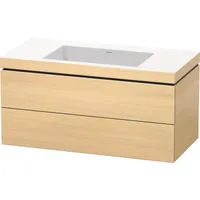 Duravit L-Cube Möbelwaschtisch c-bonded mit Unterbau wandhängend, 100x48 cm,