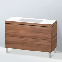 Duravit L-Cube Möbelwaschtisch c-bonded mit Unterbau bodenstehend, 120x48 cm,