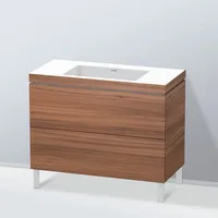 Duravit L-Cube Möbelwaschtisch c-bonded mit Unterbau bodenstehend, 100x48 cm,
