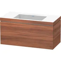 Duravit L-Cube Möbelwaschtisch c-bonded mit Unterbau wandhängend, 100x48 cm,
