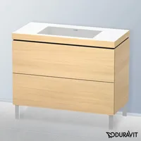 Duravit L-Cube Möbelwaschtisch c-bonded mit Unterbau bodenstehend, 100x48 cm,