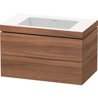 Duravit L-Cube Möbelwaschtisch c-bonded mit Unterbau wandhängend, 80x48 cm,