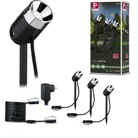 Paulmann Plug & Shine Pike anthrazit 3.5W Gartenspot, 3er-Set