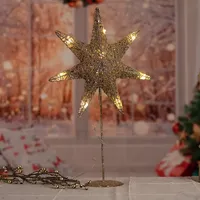 Harms Import LED Weihnachts Tisch Steh Leuchte Advents Stern
