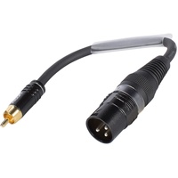 SOMMER CABLE Adapterkabel XLR(M)/Cinch(M) 0,15m sw