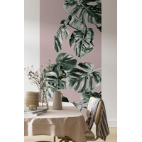 KOMAR Fototapete Monstera Rosé Panel 100 x 250 cm