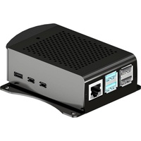 Joy-It Aluminiumgehäuse für Raspberry Pi 5, schwarz (RB-AlucaseP5-06B)
